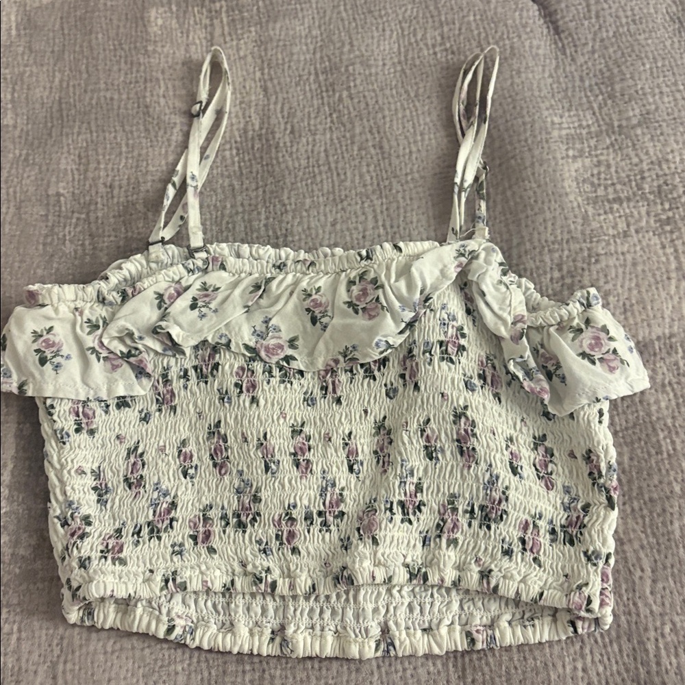 MATCHING SET: Hollister 2-Piece Smocked Floral Top/Skort Set - Picture 3 of 8